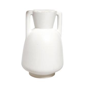 White Dalton Ceramic Vase With Handles For Living Room Modern Farmhouse Home Decor | Rusticozy UK