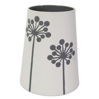 Dandelion Pattern Flower Ceramic Vase, Hand Paint Pen Organizer, Art Office And Home Supplies, Modern Minimalism Nordic Home Decor | Rusticozy