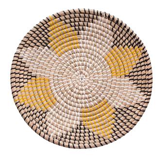 Living Room Wicker Basket Round Plate Woven Wall Hanging Rustic Farmhouse Home Decor  | Rusticozy