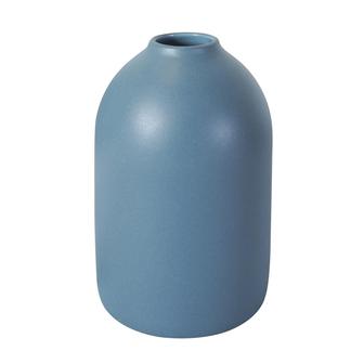Matte Ceramic Vase, Dark Blue, Mid Century Modern, Minimalist Flower Vase, Boho Home Decor | Rusticozy