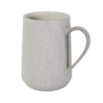 Rustic Ceramic Coffee Cup With Handle, Grey, Aesthetic Mug For Men Women, Boho Earth Tone Ceramic Mug For Home Decor | Rusticozy