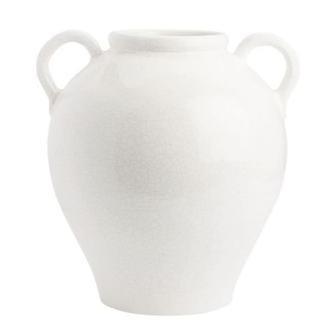 Salton White Ceramic Vase, Boho Home Decoration, Living Room Decor | Rusticozy