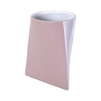 Two Tone Link Ceramic Cup, Western-style Triangle Bottom Round Mouth Pencil Holder, Irregular Triangle Shape Ceramic Coffee Tea Cup | Rusticozy DE