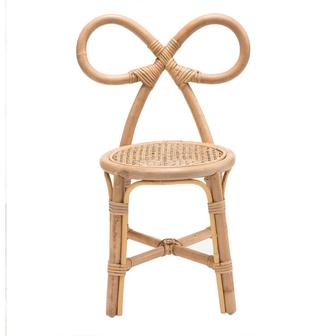 Wicker Chair Handmade Vintage Rattan Kid Bow Chair Rustic Home Decor | Rusticozy