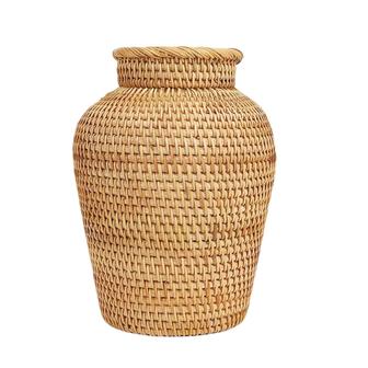 Wicker Vase Rustic Handmade Woven Plant Flower Vase Boho Home Decor | Rusticozy