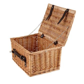 Wicker With Lid Natural Willow Rattan Storage Basket Boho Home Decoration | Rusticozy