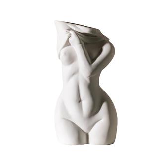 Woman Body Shape Art Ceramic Vase, Flower Arrangement Living Room Home Decor Gift For Her | Rusticozy