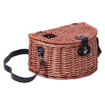 Wicker Fishing Basket Creek Picnic Outdoor Basket Wicker Fly Fish Gift For Her | Rusticozy