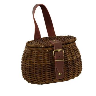 Wicker Fishing Basket Small Decorative Woven Basket Vintage Fishing Creel | Rusticozy