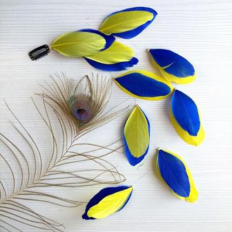 A Hair Clip With Feathers For Hair. 45 Cm. Ornaments With Feathers - Monsterry AU