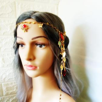 Autumn Fairy Headdress, Autumn Headpiece, Autumn Leaves And Butterflies Headdress, Fairy Wedding Crown - Monsterry