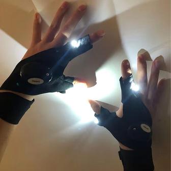 Led Flashlight Waterproof Gloves – Practical Durable Fingerless Gloves - Monsterry DE