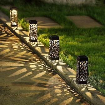 Moroccan Tower Solar Lanterns (4 Pack) - Monsterry