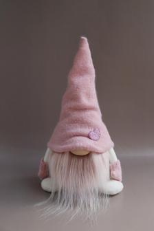 Pink Gnome, Tired Tray Home Decor, Christmas Gnome, Valentine Gnome - Monsterry DE