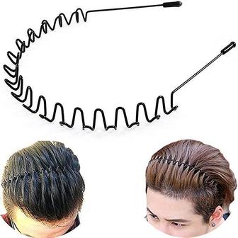 Unisex Wavy Headband Metal Hair Hoop Multi-style Wave Spring Headband Wavy Comb Hair Band Accessories For Men And Women - Monsterry