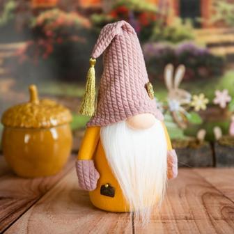 Yellow Scandinavian Gnome, Souvenirs For A Meeting Of Relatives, Gifts For New Settlers - Monsterry