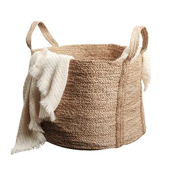 Jute Baskets With Handles Extra Large Handmade Woven Storage Basket for Living Room | Rusticozy CA