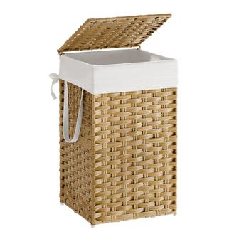 Natural Jute Seagrass Laundry Basket With Lid Large Seagrass Lidded Basket Removable Liner | Rusticozy
