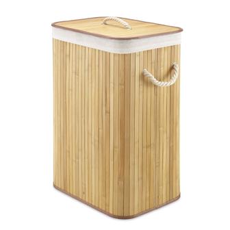 Natural Bamboo Laundry Basket with lid and handles for Laundry Bathroom Room | Rusticozy