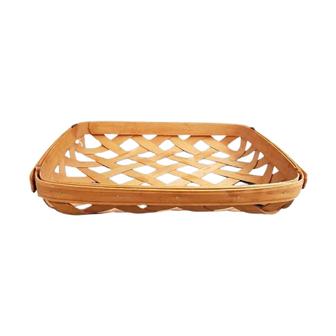Natural Square Bamboo Weave Bread Fruit Basket Decorative Coffee Table Trays | Rusticozy