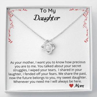 As Your Mother, I Want You To Know - Love Knot Necklace - Seseable