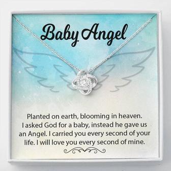 Baby Angel Miscarriage Gift Pregnancy Loss Gift Love Knot Necklace - Seseable