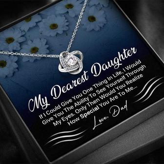 Best Surprise Gift For Daughter From Dad - Love Knot Necklace - Seseable