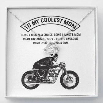 Biker's Mom Gift - Always Awesome - The Love Knot Necklace - Seseable