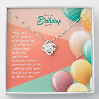 (Birthday Edition) Thank You Mom! For All You've Done - Love Knot Necklace - Seseable