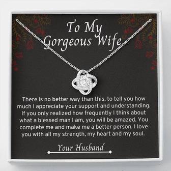 Blessed Man | Love Knot Necklace For Wife - Seseable