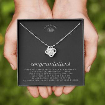 Class Of 2021 - Congratulations - Love Knot Necklace - Seseable