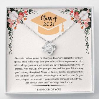 Congratulations Class Of 2021 - Love Knot Necklace - Seseable