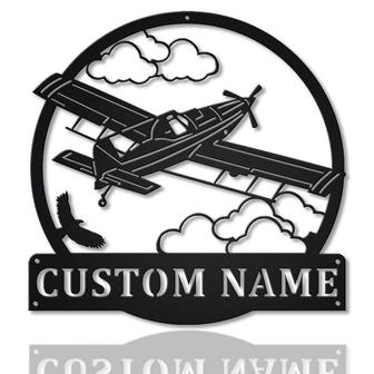 Personalized Agricultural Airplane Metal Sign, Custom Name, Airplane, Aircraft Mechanic, Custom Job Metal Sign | Seseable CA