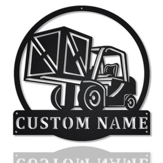 Personalized Forklift Driver Metal Sign, Custom Name, Forklift Driver Monogram Sign, Decor Forklift Gifts, Custom Job Metal Sign | Seseable CA