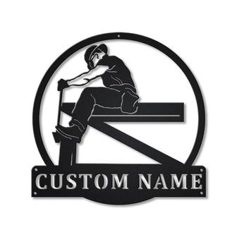 Personalized Ironworker Monogram Metal Sign, Custom Name, Ironworker Sign Gifts, Custom Job Metal Sign | Seseable CA