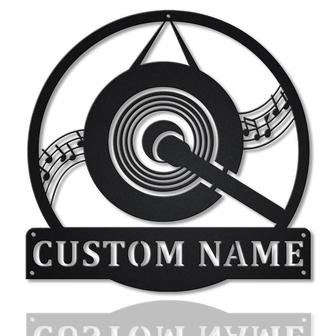 Personalized Gong Metal Sign, Custom Name, Gong Metal Sign, Instrument Gift Decoration, Custom Music Metal Sign - Seseable