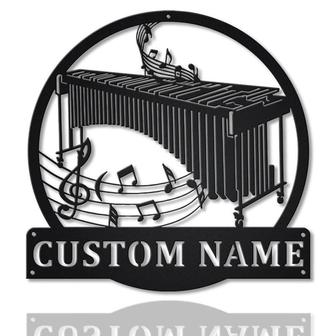 Personalized Marimba Monogram Metal Sign, Custom Name, Marimba Monogram Sig, Musical Instrument, Marimba Gift, Custom Music Metal Sign - Seseable