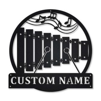 Personalized Xylophone Monogram Metal Sign, Custom Name, Xylophone Monogram Metal Sign, Custom Music Metal Sign | Seseable CA