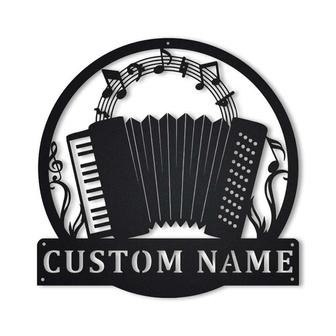 Personalized Accordion Metal Sign, Custom Name, Accordion Metal Sign, Custom Musical Instrument Metal Sign - Seseable
