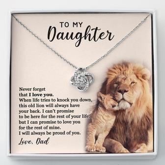 Daughter - Always Proud Of You - Love Knot Necklace - Seseable