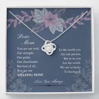 Dear Mom- Love Knot Necklace - Seseable