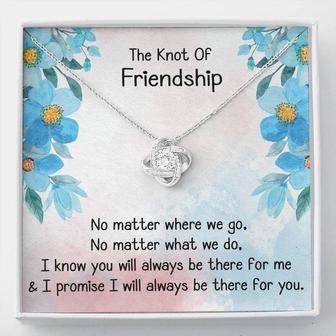 Friendship Love Knot Necklace Best Friend Gift, Best Friend Necklace, Jewelry For Friendship, Gift For Friend, Bff Birthday 2 - Seseable