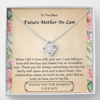 Future Mother In Law - Raised Incredible Man Love Knot Necklace - Seseable