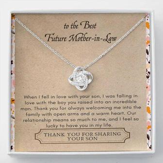 Future Mother In Law - Raised Incredible Man Love Knot Necklace - Seseable