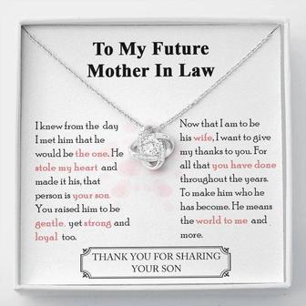 Future Mother In Law Love Knot Necklace - Seseable