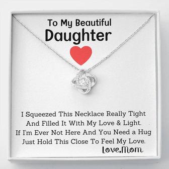 Gift For Daughter From Mom, Birthday Gift For Daughter,Love Knot Necklace - Seseable
