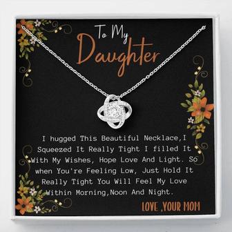 Gift For Daughter,Love Knot Necklace For Daughter From Mother - Seseable