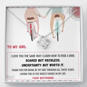 Gift For Girl Friend - Thank You For Being By My Side - The Love Knot Necklace - Seseable
