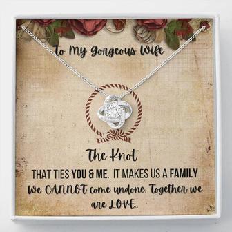 Gift For Wife Love Knot Necklace - Seseable