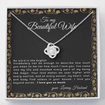 Gift For Wife | No Word In The English Vocabulary | Love Knot Necklace - Seseable